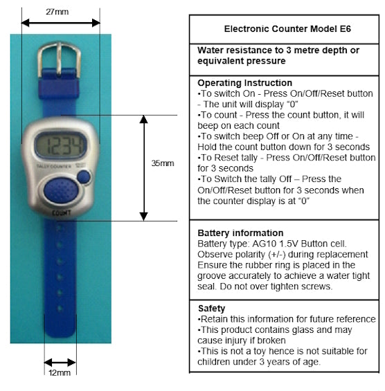 E6 Swim Lap Counter