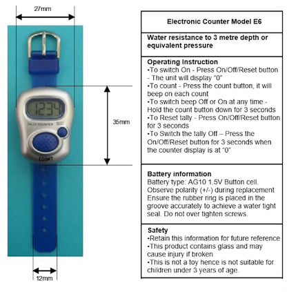 E6 Swim Lap Counter